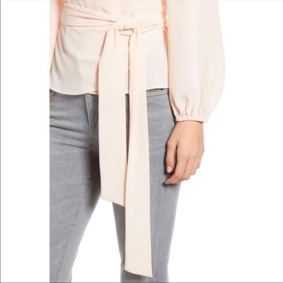 NWT Chelsea28 Wrap Top in Crepe Blush Sz S - Picture 6 of 12